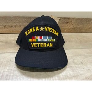 U.S MILITARY KOREA VIETNAM VETERAN HAT U.S MILITARY OFFICIAL BALL CAP U.S.A MADE